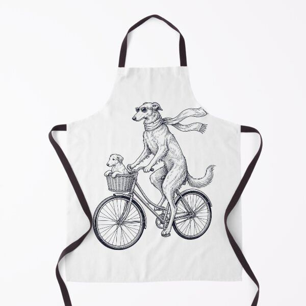 Item preview, Vintage Borzoi Riding Bike Bicycle Cycling Dog Lover designed and sold by DoodleTortle.