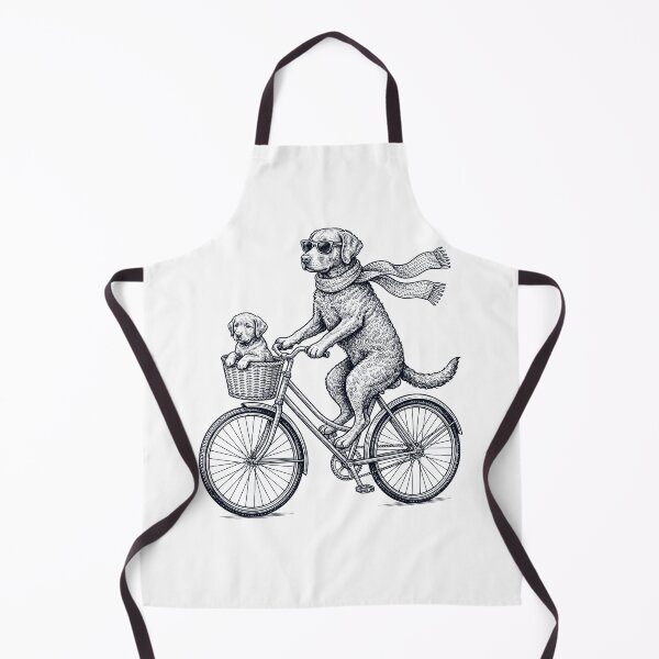 Item preview, Vintage Chesapeake Bay Retriever Riding Bike Bicycle Cycling Dog Lover designed and sold by DoodleTortle.