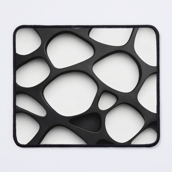 Item preview, Black and White Organic Geometric Abstract Pattern designed and sold by Kaleidoscope Print.