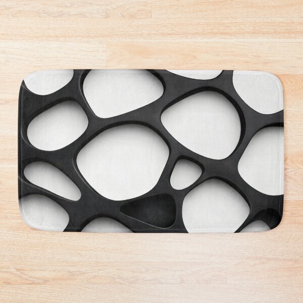 Item preview, Black and White Organic Geometric Abstract Pattern designed and sold by Kaleidoscope Print.