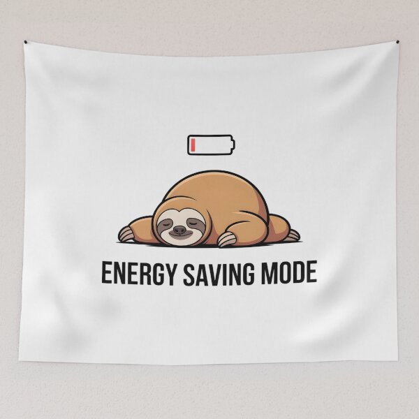 Item preview, Energy Saving Mode Sarcastic Humor Funny Animal Gift designed and sold by Mr-wow.