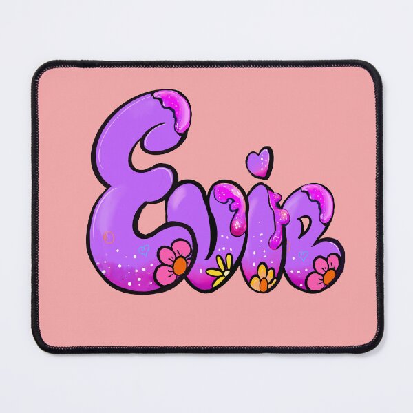 Item preview, Evie name with flowers - purple floral aesthetic  designed and sold by Artonmytee.