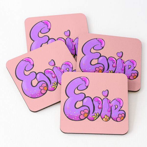 Item preview, Evie name with flowers - purple floral aesthetic  designed and sold by Artonmytee.