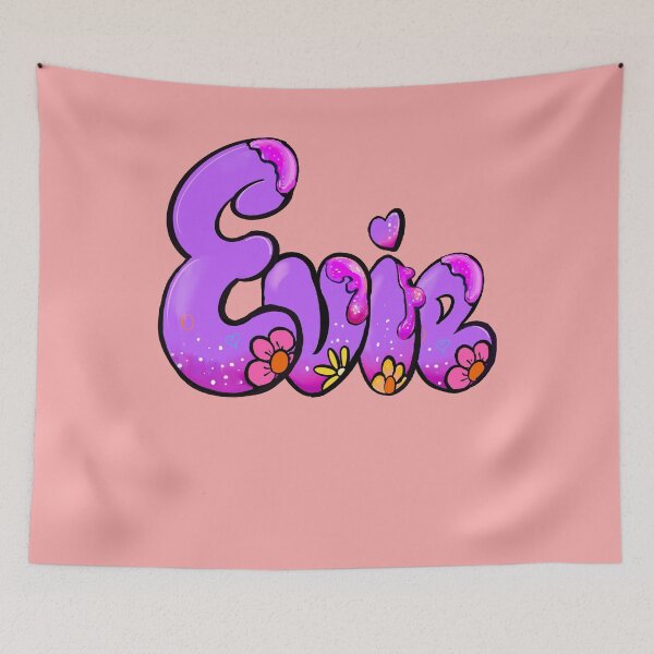 Item preview, Evie name with flowers - purple floral aesthetic  designed and sold by Artonmytee.