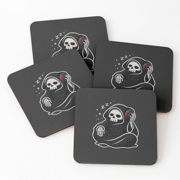 Item preview, Lazy Grim Reaper Relax Mode Sleepy Chill Gothic Embroidery Design designed and sold by ColorSplash123.