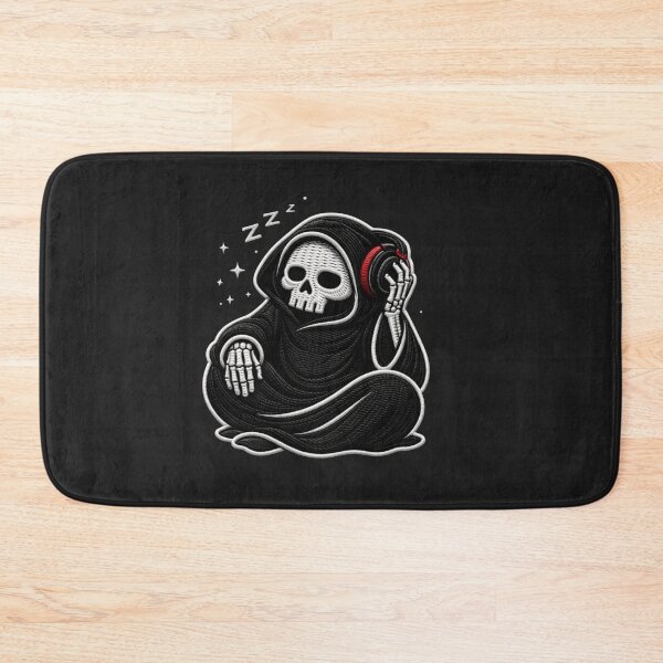 Item preview, Lazy Grim Reaper Relax Mode Sleepy Chill Gothic Embroidery Design designed and sold by ColorSplash123.