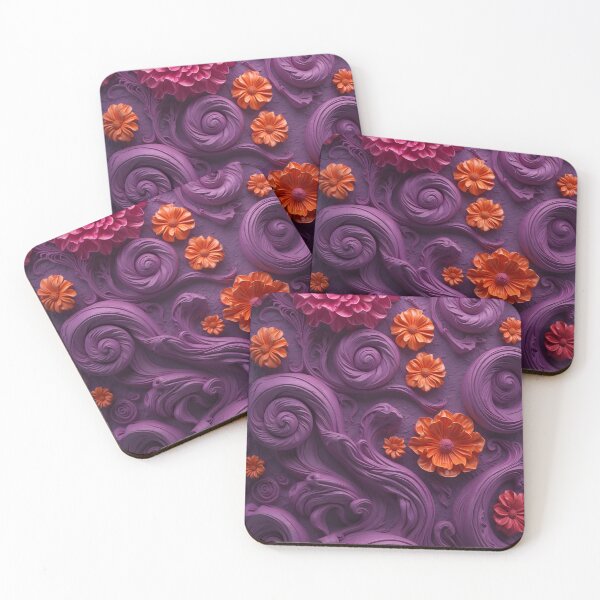 Item preview, Boho Floral 3D Vectortile Violet designed and sold by NK-Studios .