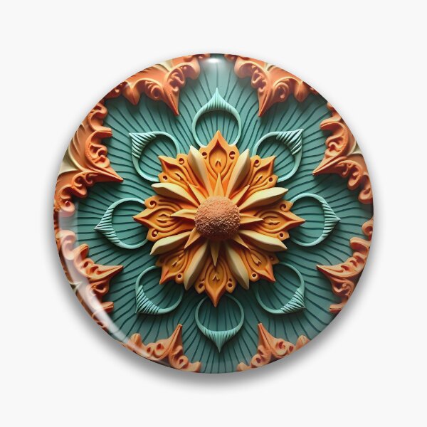 Artikelvorschau, Boho Floral Pattern Türkis Orange entworfen und verkauft von NK-Studios .