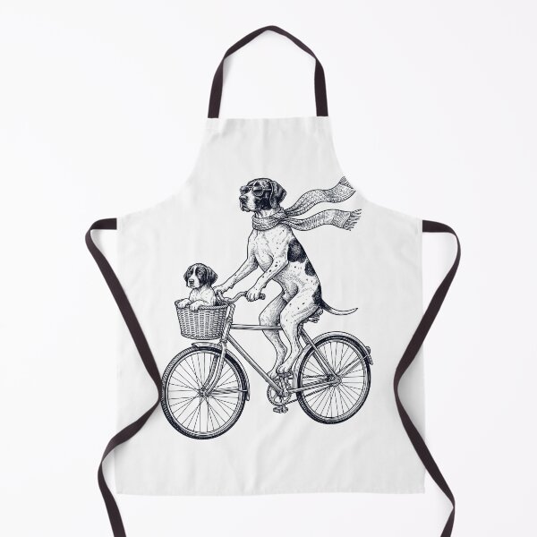 Item preview, Vintage English Pointer Riding Bike Bicycle Cycling Dog Lover designed and sold by DoodleTortle.