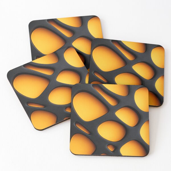 Item preview, Black and Orange Organic Geometric Abstract Pattern designed and sold by Kaleidoscope Print.