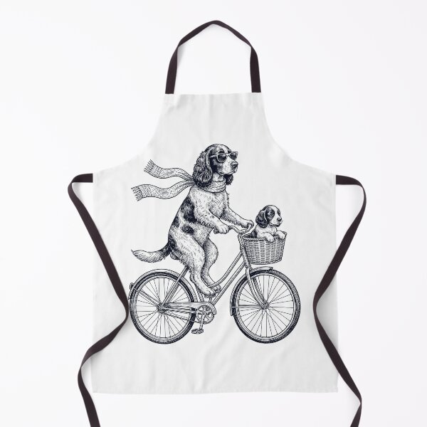 Item preview, Vintage Field Spaniel Riding Bike Bicycle Cycling Dog Lover designed and sold by DoodleTortle.