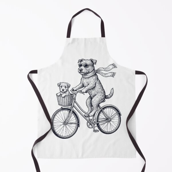 Item preview, Vintage Glen of Imaal Terrier Riding Bike Bicycle Cycling Dog Lover designed and sold by DoodleTortle.
