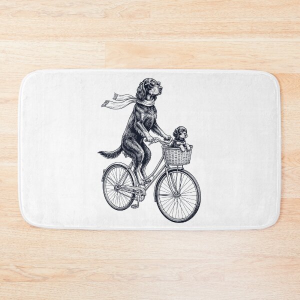 Item preview, Vintage Gordon Setter Riding Bike Bicycle Cycling Dog Lover designed and sold by DoodleTortle.