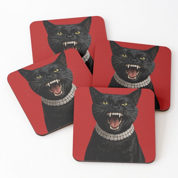 Item preview, Luxury Fierce Black Cat Diamond Collar designed and sold by ✸Mikaia✸.