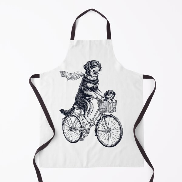 Item preview, Vintage Hovawart Riding Bike Bicycle Cycling Dog Lover designed and sold by DoodleTortle.