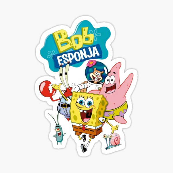 Cheerful Sea Sponge with Loyal Starfish Friend Sticker