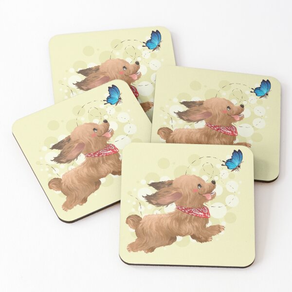 Item preview, Brown Poodle Chasing Buttefly designed and sold by Khotekmei.