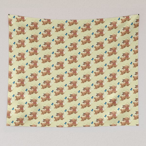 Item preview, Brown Poodle Chasing Buttefly designed and sold by Khotekmei.