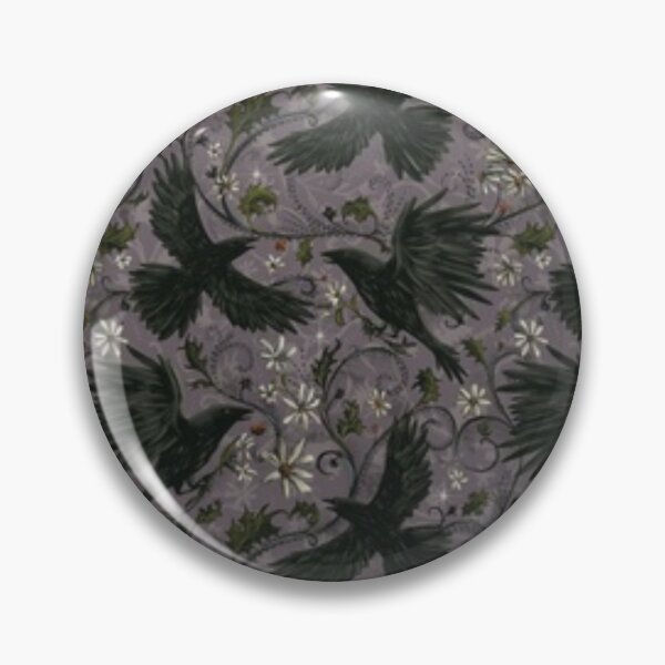Item preview, Dark Crow Floral Pattern Gothic Nature Design designed and sold by GraveyardGlam.