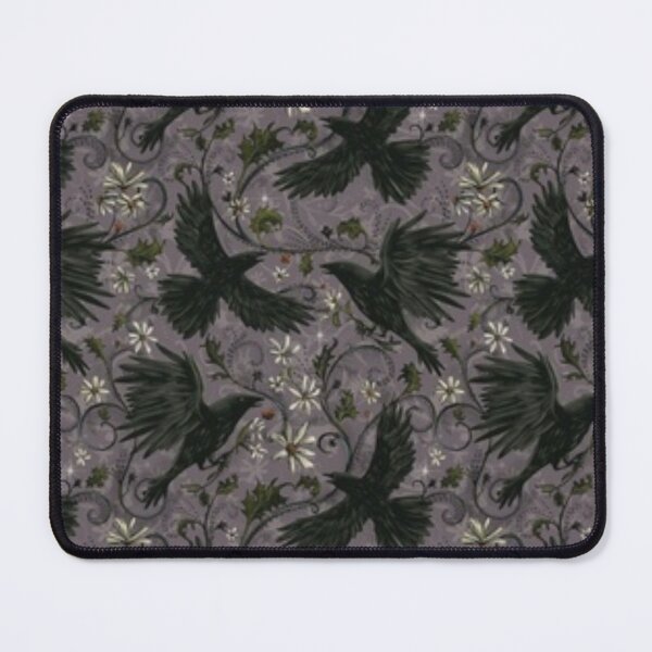 Item preview, Dark Crow Floral Pattern Gothic Nature Design designed and sold by GraveyardGlam.