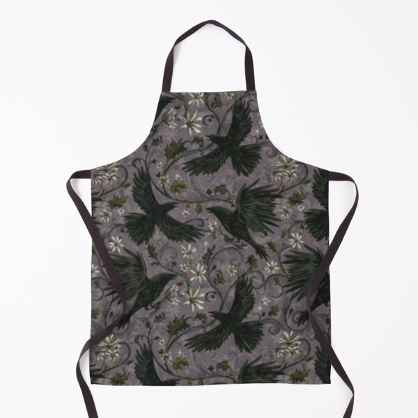 Item preview, Dark Crow Floral Pattern Gothic Nature Design designed and sold by GraveyardGlam.
