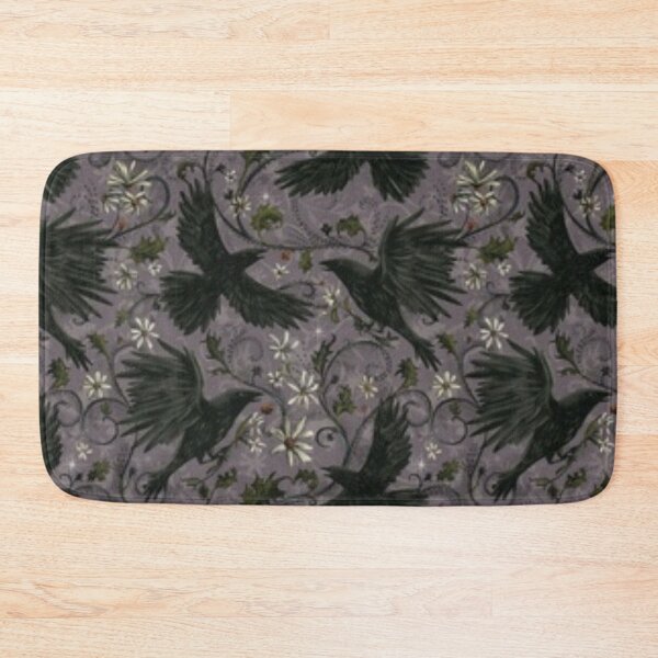 Item preview, Dark Crow Floral Pattern Gothic Nature Design designed and sold by GraveyardGlam.