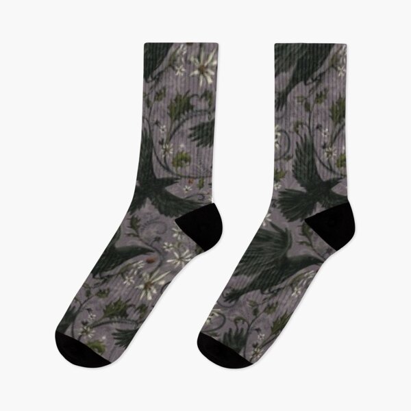 Item preview, Dark Crow Floral Pattern Gothic Nature Design designed and sold by GraveyardGlam.