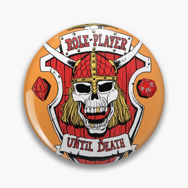 Item preview, Role player until death - RPG skull shield designed and sold by L'atelier de Grôchat.