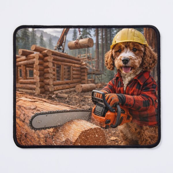 Item preview, Cockapoo Log Cabin Builder in the Forest designed and sold by Paul Thompson Photography.