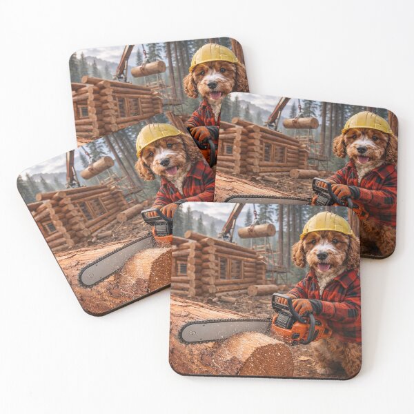Item preview, Cockapoo Log Cabin Builder in the Forest designed and sold by Paul Thompson Photography.