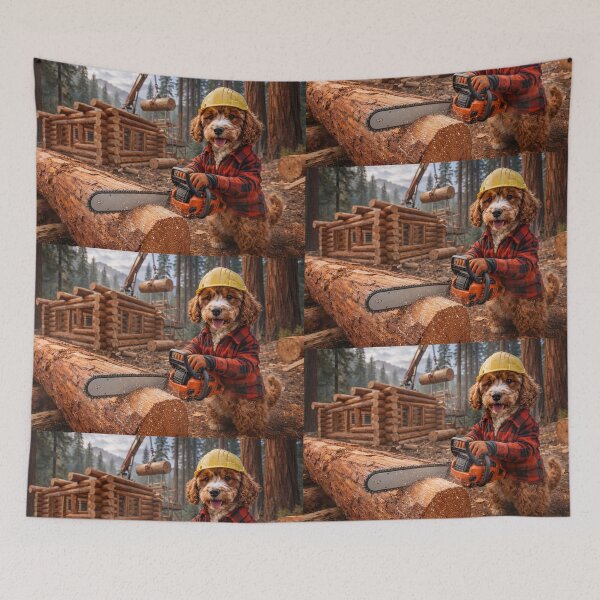 Item preview, Cockapoo Log Cabin Builder in the Forest designed and sold by Paul Thompson Photography.