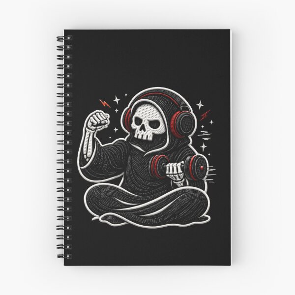 Item preview, Grim Reaper Workout Motivation Gym Fitness Gothic Embroidery Design designed and sold by ColorSplash123.