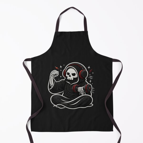 Item preview, Grim Reaper Workout Motivation Gym Fitness Gothic Embroidery Design designed and sold by ColorSplash123.