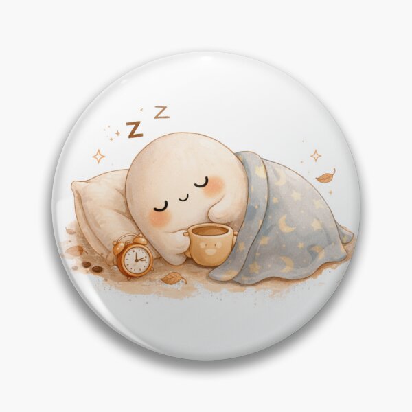 Item preview, Sleepy Ghost with Coffee | Cozy Cute Aesthetic | Kawaii Spooky Relaxing Design designed and sold by The Mood Index.