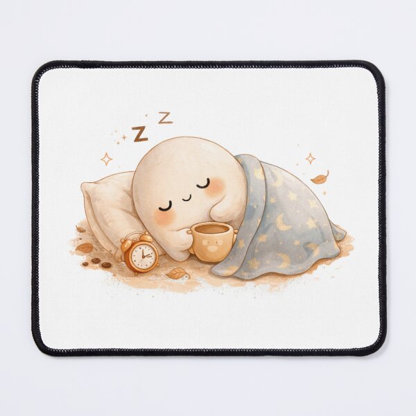 Item preview, Sleepy Ghost with Coffee | Cozy Cute Aesthetic | Kawaii Spooky Relaxing Design designed and sold by The Mood Index.
