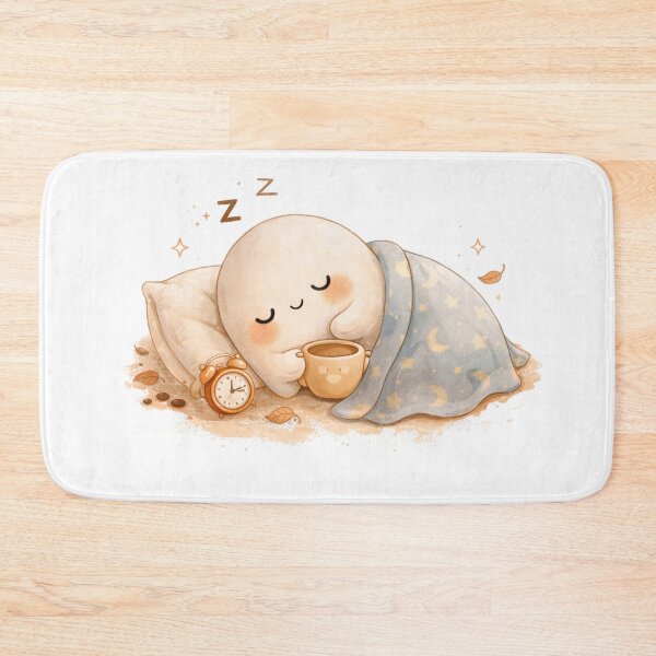 Item preview, Sleepy Ghost with Coffee | Cozy Cute Aesthetic | Kawaii Spooky Relaxing Design designed and sold by The Mood Index.