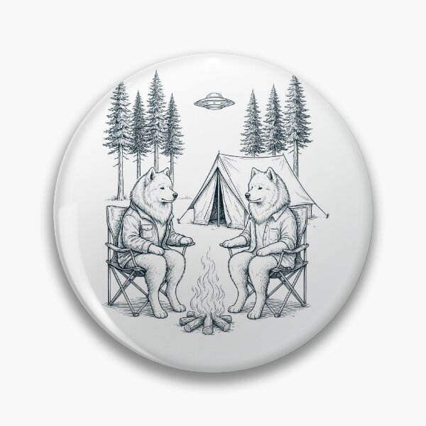 Item preview, Vintage Samoyed Camping UFO Dog Mom Dad Lover designed and sold by TerryConnells.