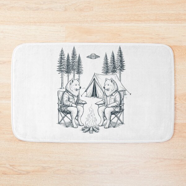 Item preview, Vintage Samoyed Camping UFO Dog Mom Dad Lover designed and sold by TerryConnells.