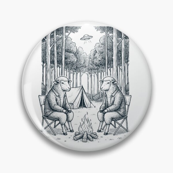 Item preview, Vintage Sheep Camping UFO Animal Lover designed and sold by TerryConnells.