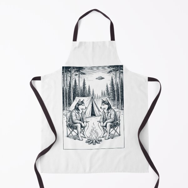 Item preview, Vintage Siberian Husky Camping UFO Dog Mom Dad Lover designed and sold by TerryConnells.