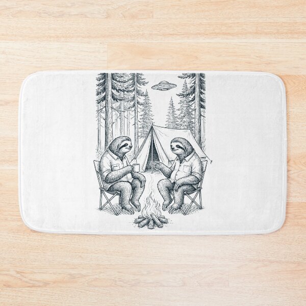 Item preview, Vintage Sloth Camping UFO Animal Lover designed and sold by TerryConnells.