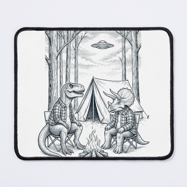 Item preview, Vintage T Rex Dinosaur Camping UFO Animal Lover designed and sold by TerryConnells.