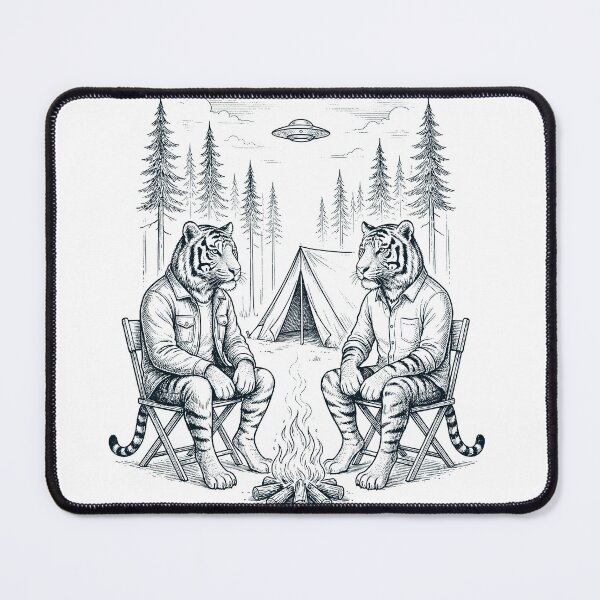 Item preview, Vintage Tiger Camping UFO Animal Lover designed and sold by TerryConnells.