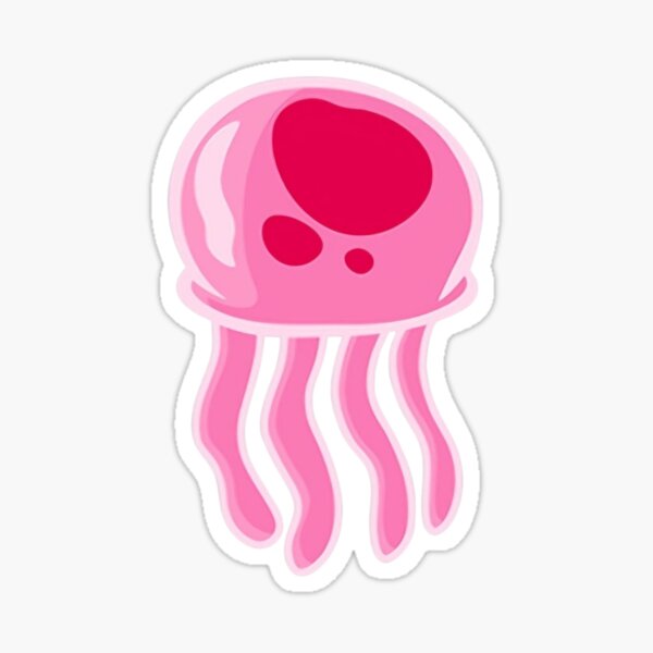 Cute Floating Jellyfish with Soft Glow Sticker