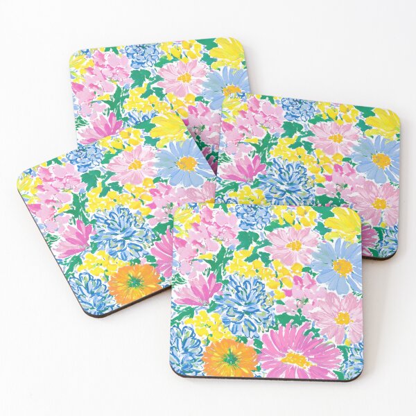 Item preview, Preppy spring flowers in fresh colors and Lilly style designed and sold by SophieClimaArt.