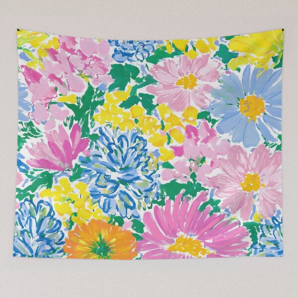 Item preview, Preppy spring flowers in fresh colors and Lilly style designed and sold by SophieClimaArt.