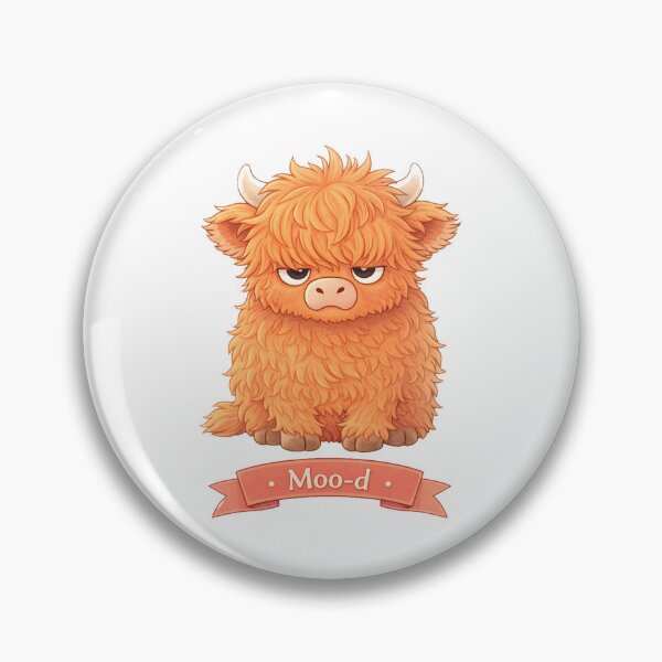 Item preview, Moo-d – Funny Highland Cow designed and sold by Creative and Humorous Arts.