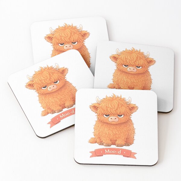 Item preview, Moo-d – Funny Highland Cow designed and sold by Creative and Humorous Arts.