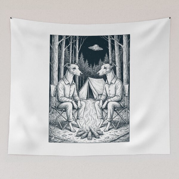 Item preview, Vintage Whippet Camping UFO Dog Mom Dad Lover designed and sold by TerryConnells.