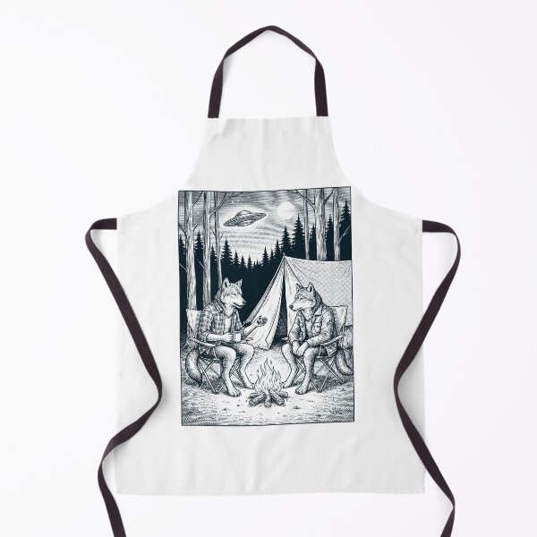 Item preview, Vintage Wolf Camping UFO Animal Lover designed and sold by TerryConnells.